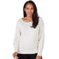 Womens Emaline St. Kitts Solid Long Sleeve Crew Neck Sweater - image 1