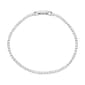 Crystal Colors Silver Plated Single Row Clear Tennis Bracelet - image 1