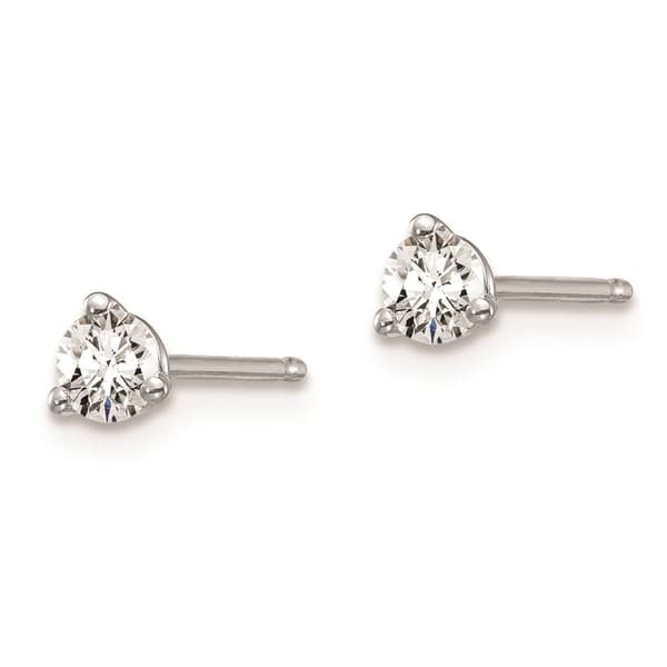 Pure Fire 14kt. White Gold Lab Grown 1/4ctw. Diamond Earrings