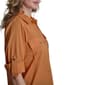 Womens DKNY Roll Tab Sleeve Solid Casual Button Down - image 5