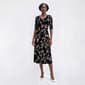 Womens Connected Apparel Elbow Sleeve Floral Midi Dress - image 1
