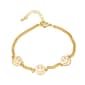 Gianni Argento Gold Plated Cubic Zirconia Smiley Face Bracelet - image 1