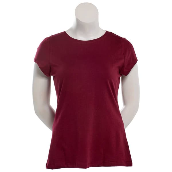 Juniors Plus Derek Heart Short Sleeve Crew Neck Tee - image 