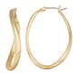 Napier 28mm Gold-Tone Twisted Story Hoop Earrings - image 1