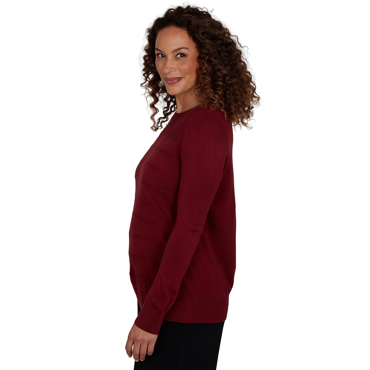 Womens Emaline Special Items Long Sleeve Subtle Stripe Sweater
