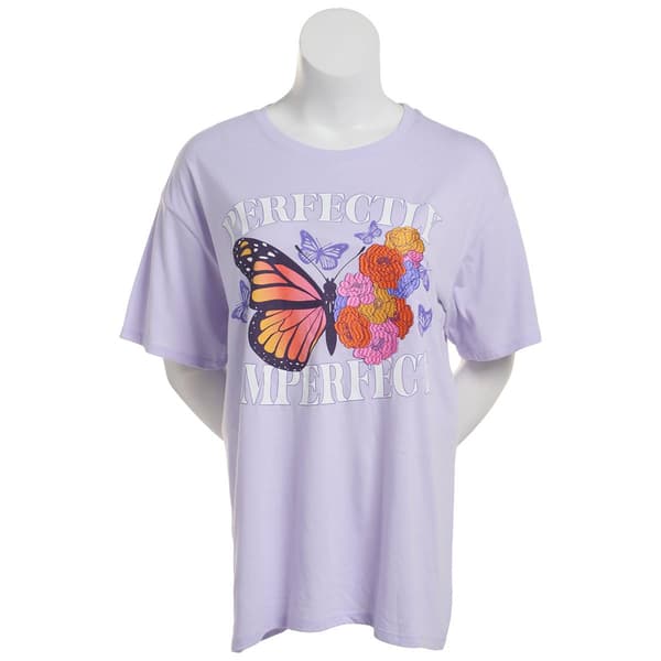 Juniors Plus Freeze Perfectly Imperfect Boyfriend Graphic Tee