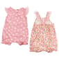 Baby Girl (NB-9M) Chick Pea® 2pk. Infant Rompers - image 2