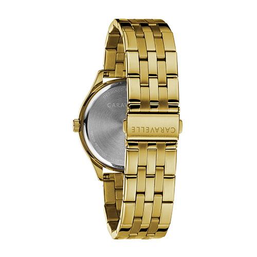 Mens Caravelle Coin Edge Stainless Steel Watch - 44B121