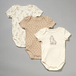 Baby Boy &#40;NB-9M&#41; baby views&#40;R&#41; 3pk. Giraffe Dot Bodysuits