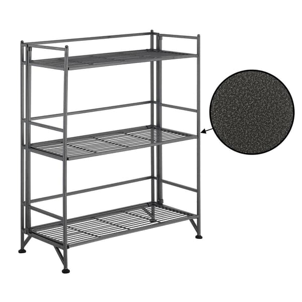 Convenience Concepts Xtra Storage 3-Tier Wide Folding Metal Shelf - image 