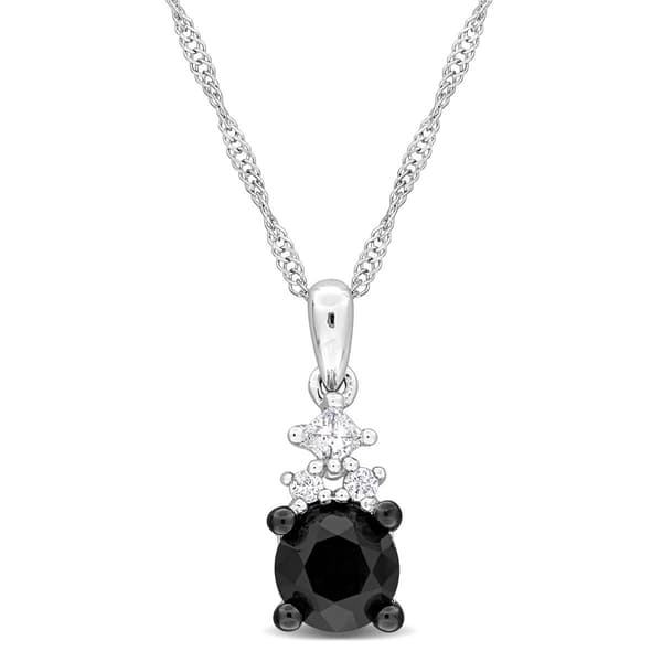 Sophia B 5/8ctw. Black & White Diamond Pendant Necklace - image 