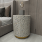 9th & Pike® Contemporary White Mother Of Pearl Shell Accent Table - image 7