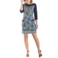 Womens 24/7 Comfort Apparel 3/4 Sleeve Medallion Shift Dress - image 1