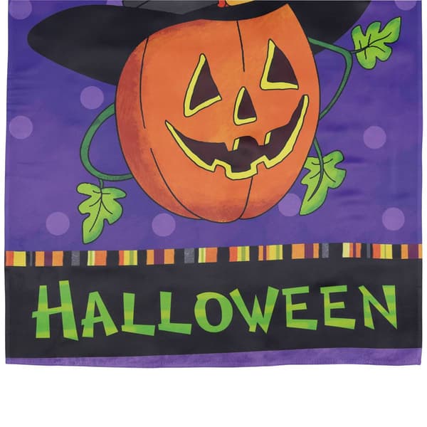 Northlight Seasonal Pumpkin in a Witch Hat Outdoor Garden Flag