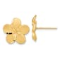 Gold Classics(tm) 14kt. Diamond Cut Plumeria Stud Earrings - image 1