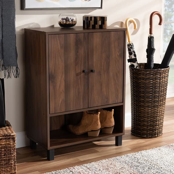 Baxton Studio 2 Door Wood Entryway Shoe Storage Cabinet - image 