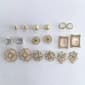 Ashley Cooper(tm) Shiny Gold 9pc. Flower & Stud Earring Set - image 1
