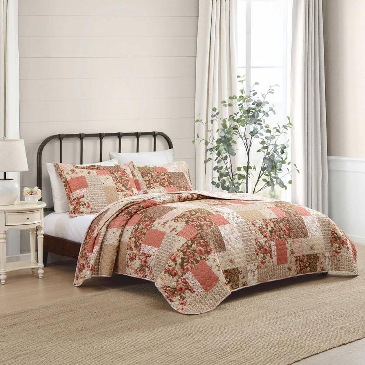 Laura Ashley Harrietta Patchwork Cotton Quilt Set