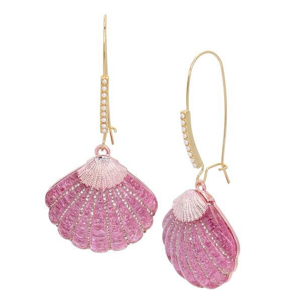 Betsey Johnson Seashell Dangle Earrings - image 