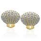 Accents by Gianni Argento Diamond Accent Seashell Stud Earrings - image 1