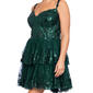 Juniors Plus Blondie Nites Short Lace Illusion Party Dress - image 5