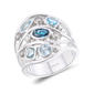 Le Vian Chocolatier(R) Blue Topaz & Diamond Asymmetrical Curve Ring - image 1