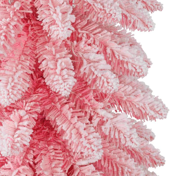 Puleo International 6ft. Pre-Lit Flocked Alpine Christmas Tree