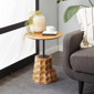 9th & Pike® Contemporary Brown Teak Wood Accent Table - image 3