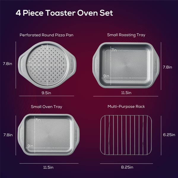 Circulon 4-Piece Total Nonstick Personal Pizza Baking Set