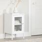 South Shore Crea White Metal Mesh 1-Door End Table - image 2