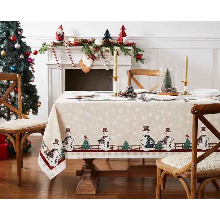 Avanti Country Snowman Holiday Tablecloth