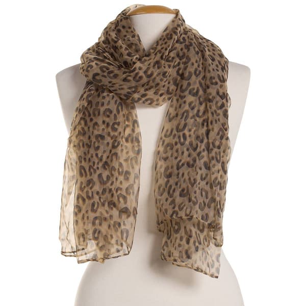 Womens Renshun Animal Silky Chiffon Oblong Scarf - image 
