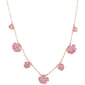 Ashley Cooper(tm) Gold-Tone Pink Enamel Flower Necklace - image 1