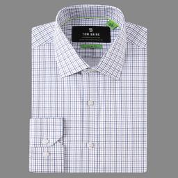 Mens Tom Baine Slim Fit Performance Dress Shirt - Blue/Tan Plaid