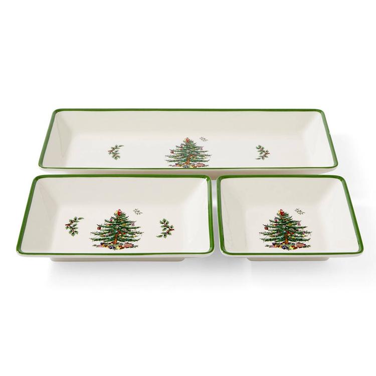 Spode Christmas Tree 3pc. Nesting Trays