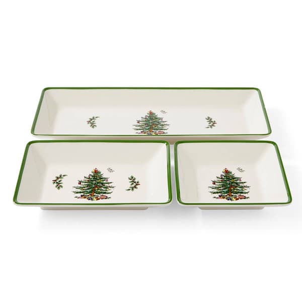 Spode Christmas Tree 3pc. Nesting Trays