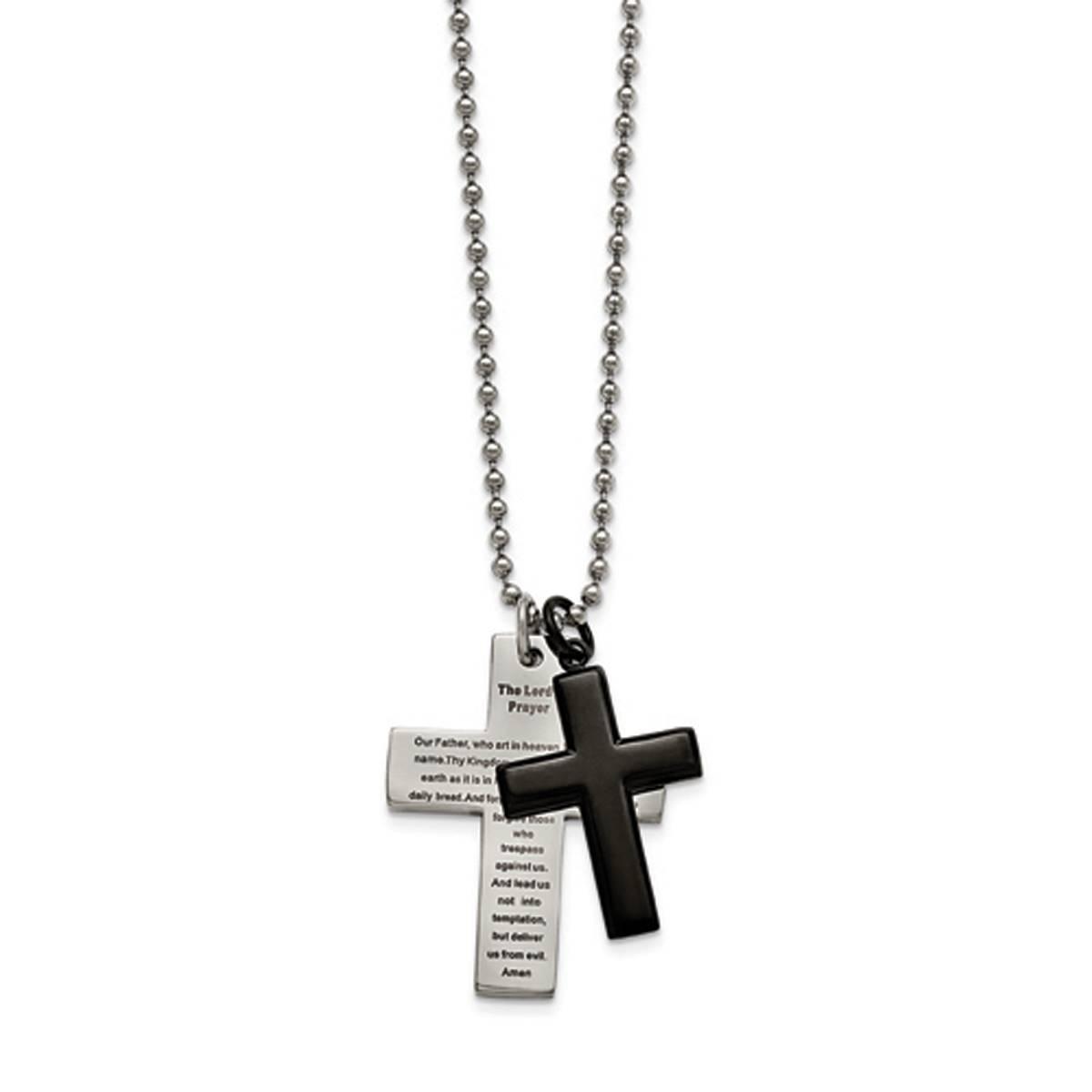 Mens Gentlemens Classics™ Black Plated Lords Prayer...
