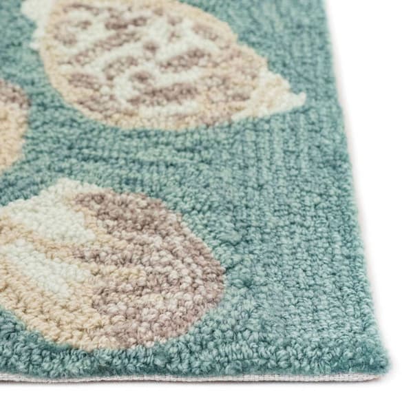 Liora Manne Capri Seashell Border Rectangular Small Accent Rug