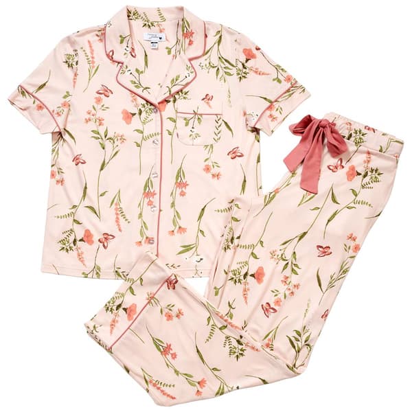Petite Dreaming of Jules Short Sleeve Floral Butterfly Pajamas