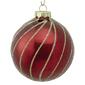 Northlight Seasonal 4ct. Glitter Striped Christmas Ball Ornaments - image 5
