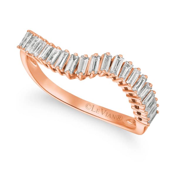 Le Vian(R) 14kt. Rose Gold 3/8ctw. Diamond Baguette Ring - image 
