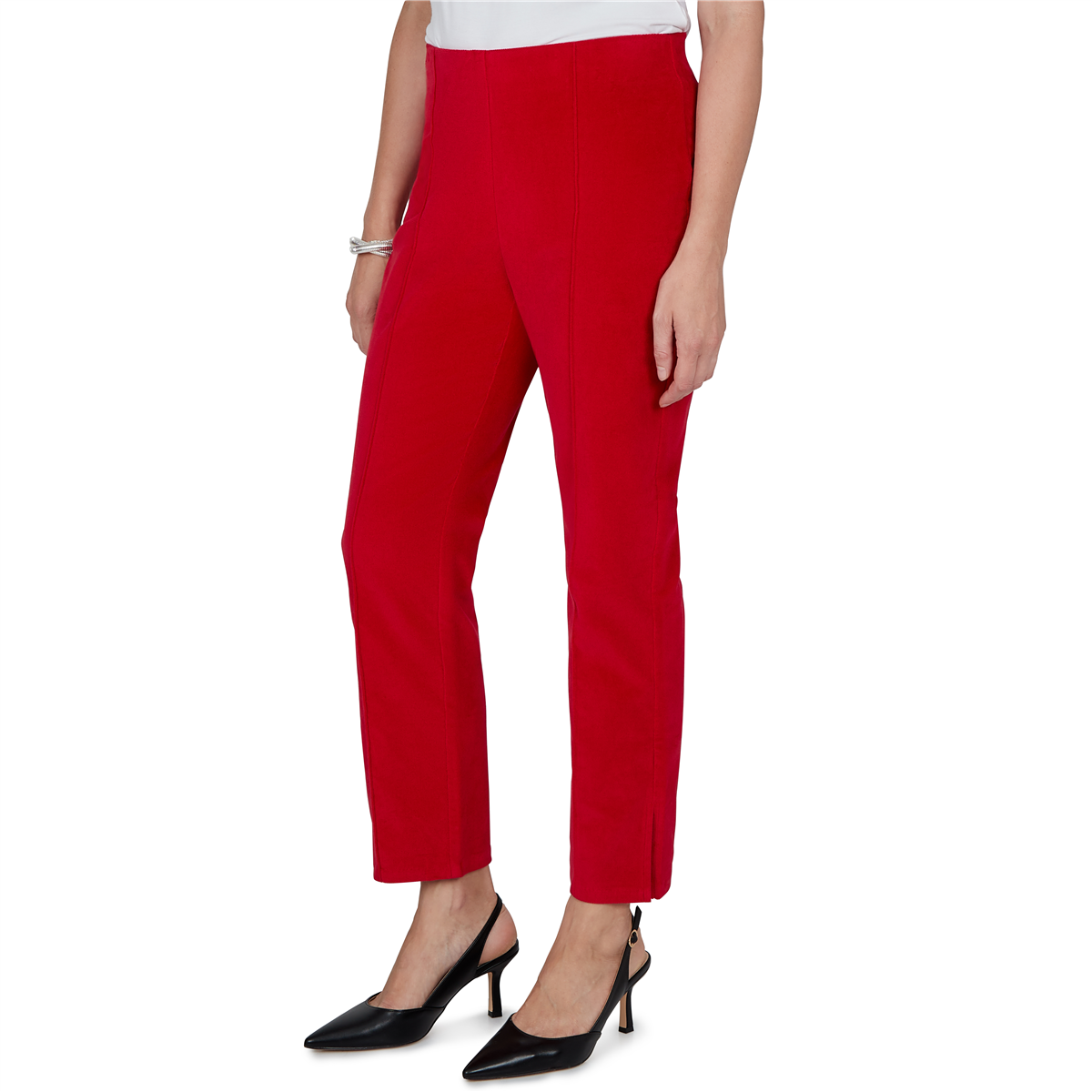 Womens Ruby Rd. Mysterious Romance Solid Pull On Pants