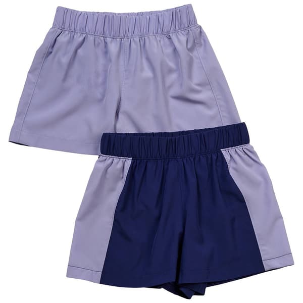 Girls (7-12) Yogalicious(R) 2pk. Color Block & Solid Shorts - image 