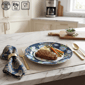 222 Fifth Nightingale 12pc Blue Florals Porcelain Dinnerware Set - image 2