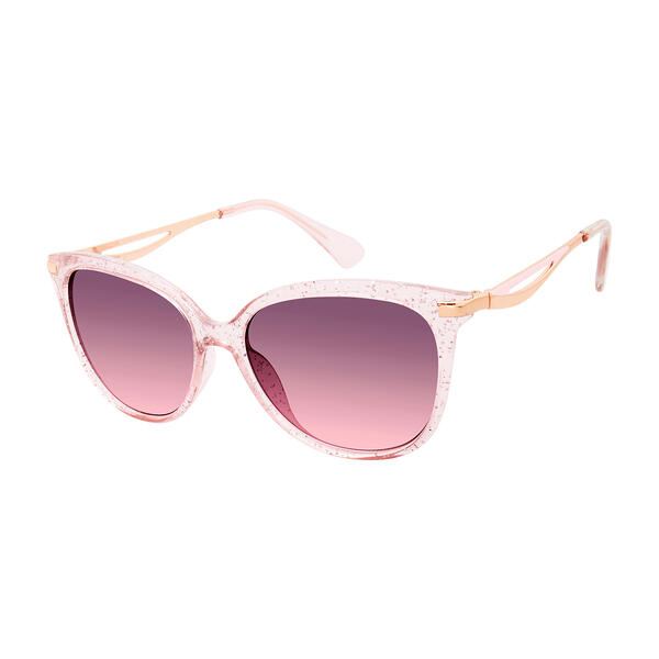 Womens U.S. Polo Assn.(R) Glitter Metal Temple Cat Sunglasses - image 