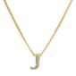 Gianni Argento 14kt. Gold Plated Diamond Accent J Pendant - image 1