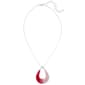 Ashley Cooper(tm) Short Pink Glitter Shell Teardrop Pendant Necklace - image 1