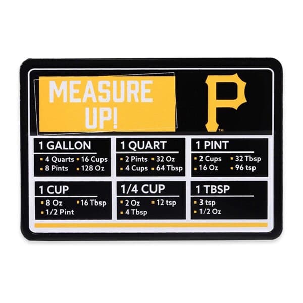 Open Road Pirates Embossed Metal Cooking Measurements Magnet