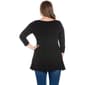 Plus Size 24/7 Comfort Apparel Ruched Sleeve Swing Tunic - image 2