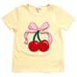 Girls (7-16) Dream Girl Short Sleeve Lettuce Edge Cherry Bow Tee - image 2